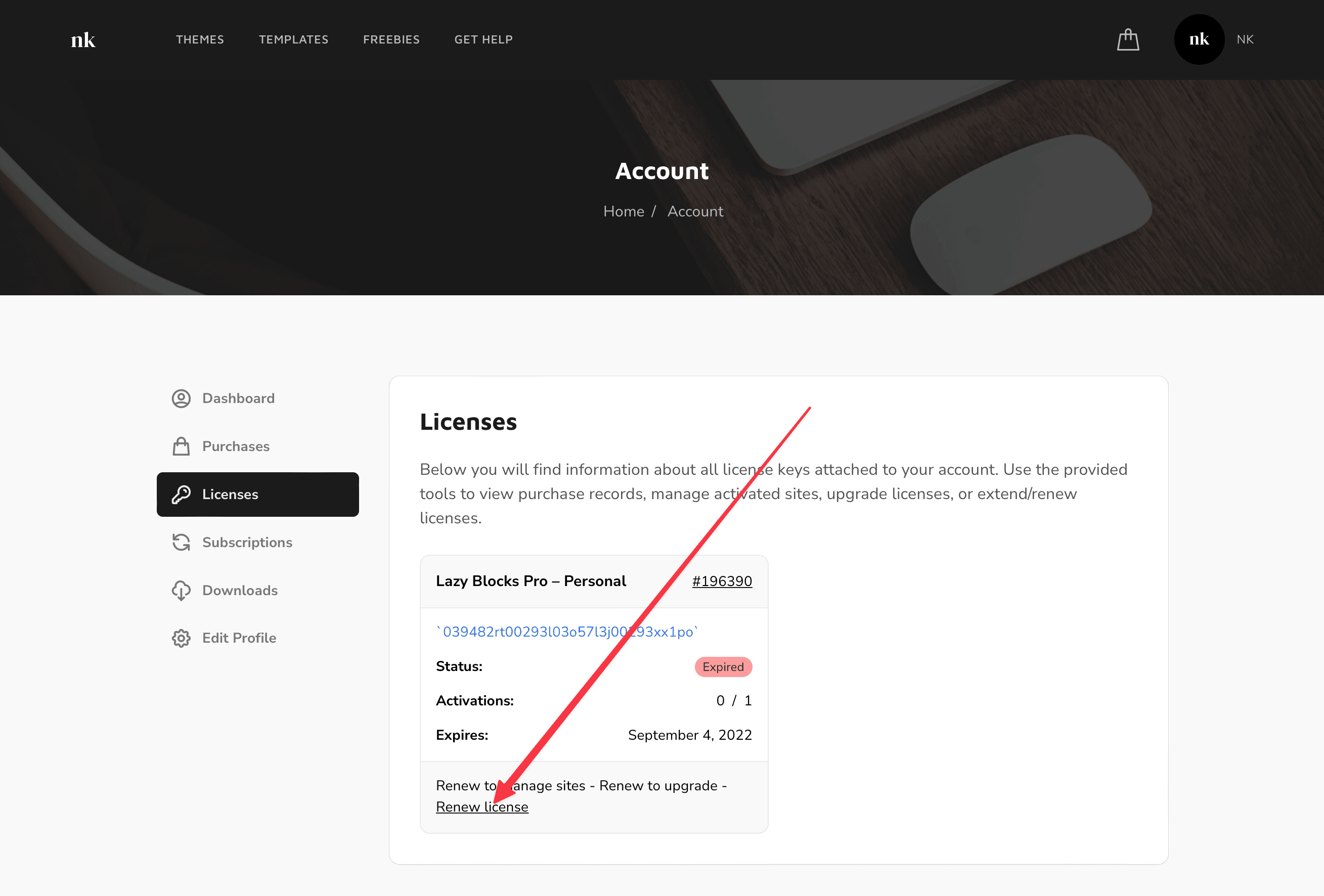Account Renew Subscription