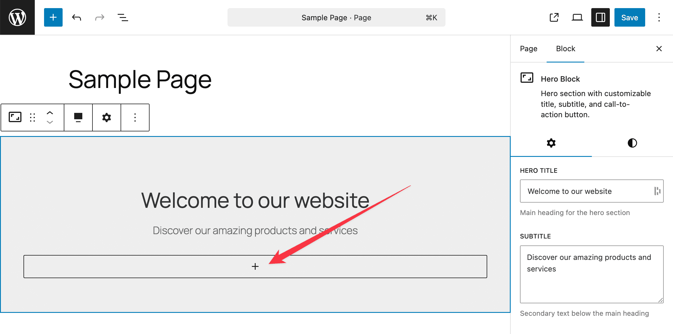 Inner Blocks component example in editor
