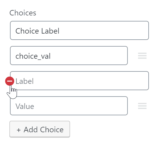 Select block choices setting