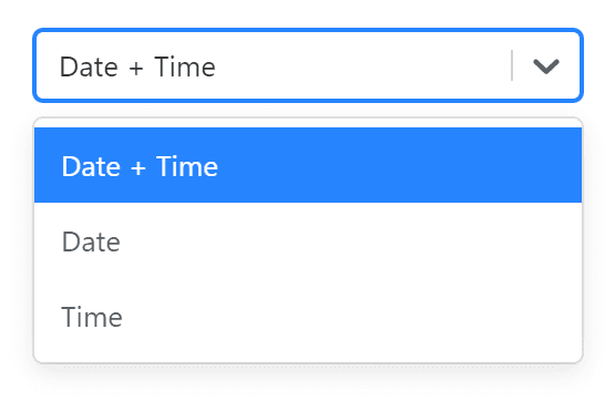 Date, Date & Time and Time pickers