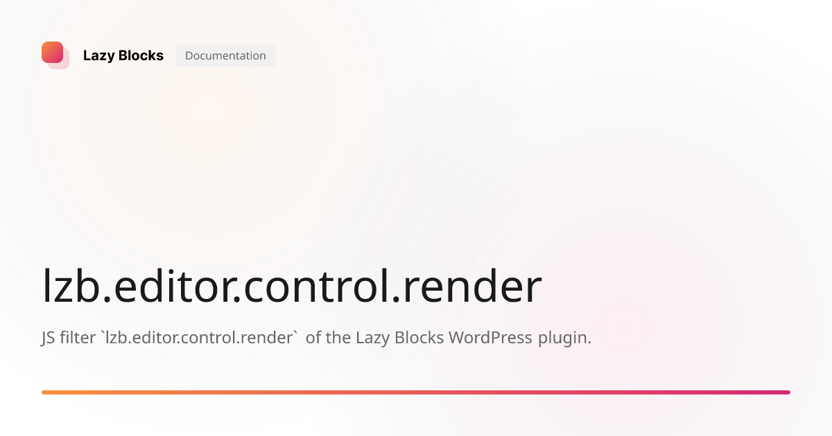 lzb.editor.control.render | Lazy Blocks